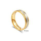 Classic Stainless Steel Wedding Ring for Couples