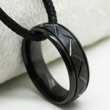 Classic Craved Pattern Tungsten Women's Wedding Ring