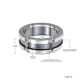 Classic CZ Ceramic Steel Wedding Ring Anillo R17039P