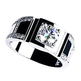 Classic Round Zircon Wedding Ring for Men