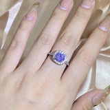 Zircon Wedding Proposal Ring Geometric Jewelry 925 Stamp Gift