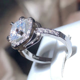 Zircon Wedding Proposal Ring Geometric Jewelry 925 Stamp Gift