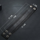 Wide Leather Bracelet Vintage Wrap Bangle Men's Wristband