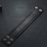Wide Leather Bracelet Vintage Wrap Bangle Men's Wristband