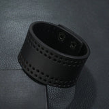 Wide Leather Bracelet Vintage Wrap Bangle Men's Wristband