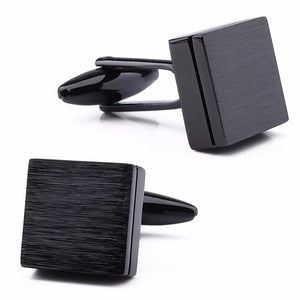 Square Business Cufflinks Gunblack Cuff Links Wholesale&retail