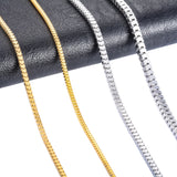 Classic Square Box Chain Necklace Stainless Steel Jewelry for Pendants