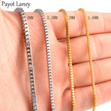 Classic Square Box Chain Necklace Stainless Steel Jewelry for Pendants