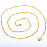 Classic Square Box Chain Necklace Stainless Steel Jewelry for Pendants