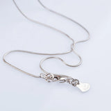 925 Silver Heart Pendant Chokers Necklace Original Silver Chain 46-51CM