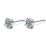 925 Silver Round Zircon Ear Nail Earclip