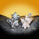 Women's 925 Silver Flower Earrings Enamel Wedding Bridal Jewelry