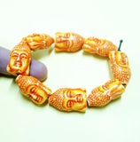Chinese Buddha Beaded Bangle Amulet Bracelet for Party