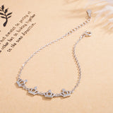 Classic Crown Pendant Bracelet 925 Silver Girl Jewelry