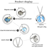 Classic Cat Stainless Steel Perfume Aromatherapy Essential Oil Pendant Necklace