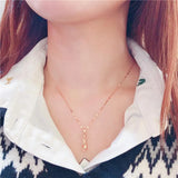 Purple Plated 14K Rose Chinese Bamboo Pendant Necklace