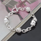 Circle Chain 925 Sterling Silver Bracelets for Women Wedding Jewelry