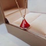 Classic Shell Skirt Necklace 925 Sterling Silver Small Jewelry