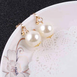 Big Pearl Clip On Earrings 14mm No Piercing Cushion Style Jewelry