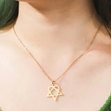 Classic Heartagram Star Heart Stainless Steel Pendant Necklace