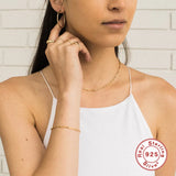 925 Silver Hollow Bracelet Chain for Women Couples