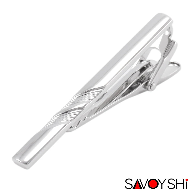 Mens Twill Tie Clip Business Gift Pin Clasp Tie Bar High Jewelry