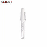 Mens Twill Tie Clip Business Gift Pin Clasp Tie Bar High Jewelry