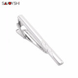 Mens Twill Tie Clip Business Gift Pin Clasp Tie Bar High Jewelry
