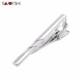 Mens Twill Tie Clip Business Gift Pin Clasp Tie Bar High Jewelry