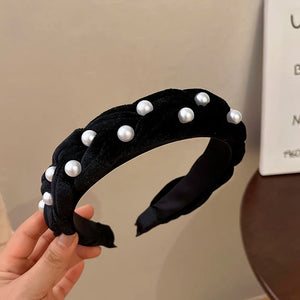 Pearl Twist Hair Band for Women Girls Wedding Headband