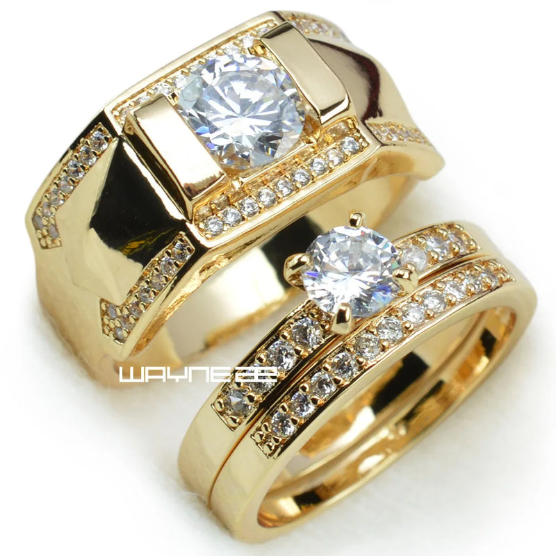 Classic Wedding Bands Set for Lovers