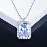 5A Zircon Water Drop Pendant Necklace 18k Filled Jewelry