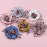 Fabric Flower Patch Sticker Girl Hair Jewelry DIY Headband Accessory