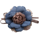 Fabric Flower Patch Sticker Girl Hair Jewelry DIY Headband Accessory