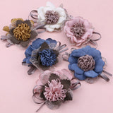 Fabric Flower Patch Sticker Girl Hair Jewelry DIY Headband Accessory