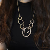 Classical Annulus Chocker Pendant Necklace Women Statement Sweater Necklace