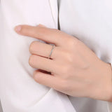 925 Sterling Silver Oval Beads Finger Ring Women's Jewelry
