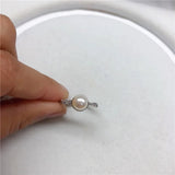 Adjustable Ring Base Mountings Findings Settings for Pearl Beads 10pcs/lot