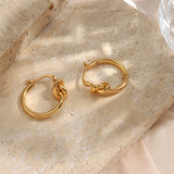 18K Plated Stainless Steel Hoop Earrings for Women