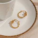 18K Plated Stainless Steel Hoop Earrings for Women