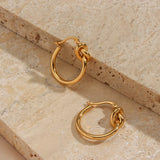18K Plated Stainless Steel Hoop Earrings for Women
