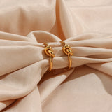 18K Plated Stainless Steel Hoop Earrings for Women
