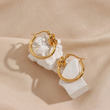 18K Plated Stainless Steel Hoop Earrings for Women
