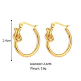 18K Plated Stainless Steel Hoop Earrings for Women