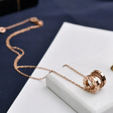 Classic Stainless Steel Hollow Roman Numeral Pendant