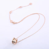 Classic Stainless Steel Hollow Roman Numeral Pendant