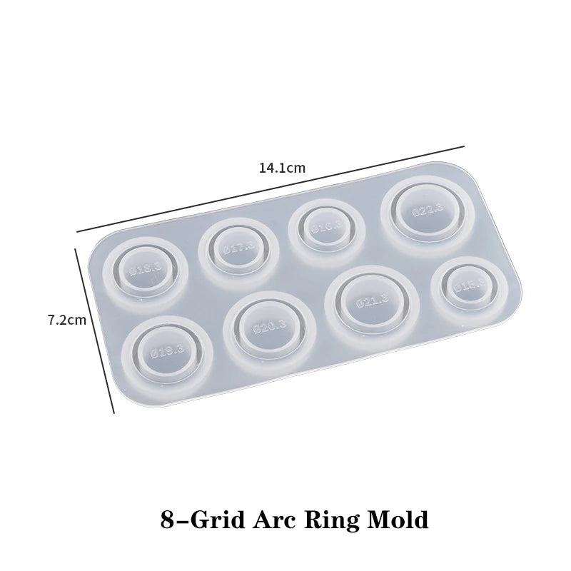 Classic Style Jewelry Rings Epoxy Resin Mold DIY Couple Gift Ring Silicone