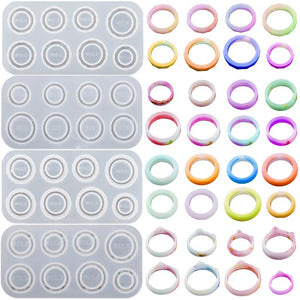 Classic Style Jewelry Rings Epoxy Resin Mold DIY Couple Gift Ring Silicone