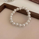 Vintage Pearl Bracelets Elastic Bead Strand Sweet Women Jewelry