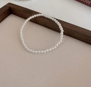 Vintage Pearl Bracelets Elastic Bead Strand Sweet Women Jewelry